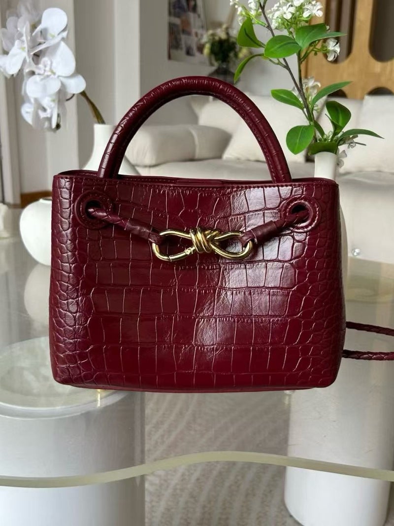 Genuine Leather Crocodile Handbag Single Shoulder Large Capacity Crossbody Bag Women'S Handbag Light Luxury - Image 3