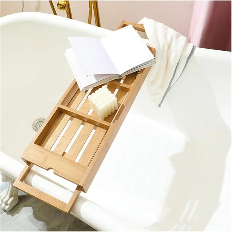 Bathtub Rack Bridge Storage Organizer Stretchable Expandable Bath Shelf Tray for Drinks Bathroom(A(30cm)) - Image 5