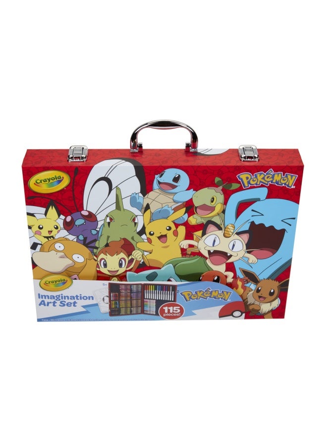Crayola حقيبة فنان بوكيمون، مجموعة إبداعية تحتوي على 115 قطعة، للأطفال من 5 سنوات، متعددة الألوان (04-2931) - Image 1