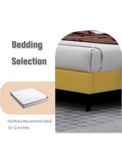 Wooden Twist Wooden Twist Modern Rectangular Upholstery Bed with Soft Wingback (King)  - Image 4