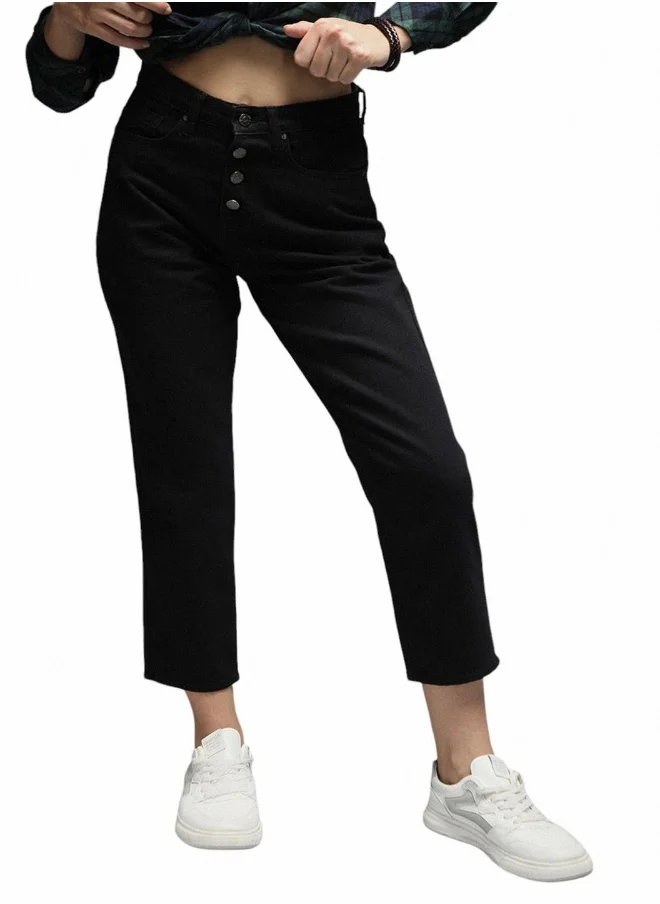 HIGH STAR Women Black Jeans
