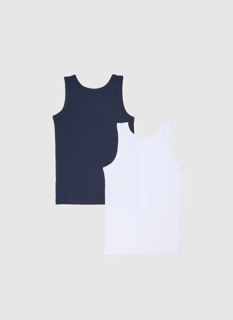 او في اس طقم قطعتين من أو في إس للأولاد، متعدد الألوان، قطن، مقاس عادي