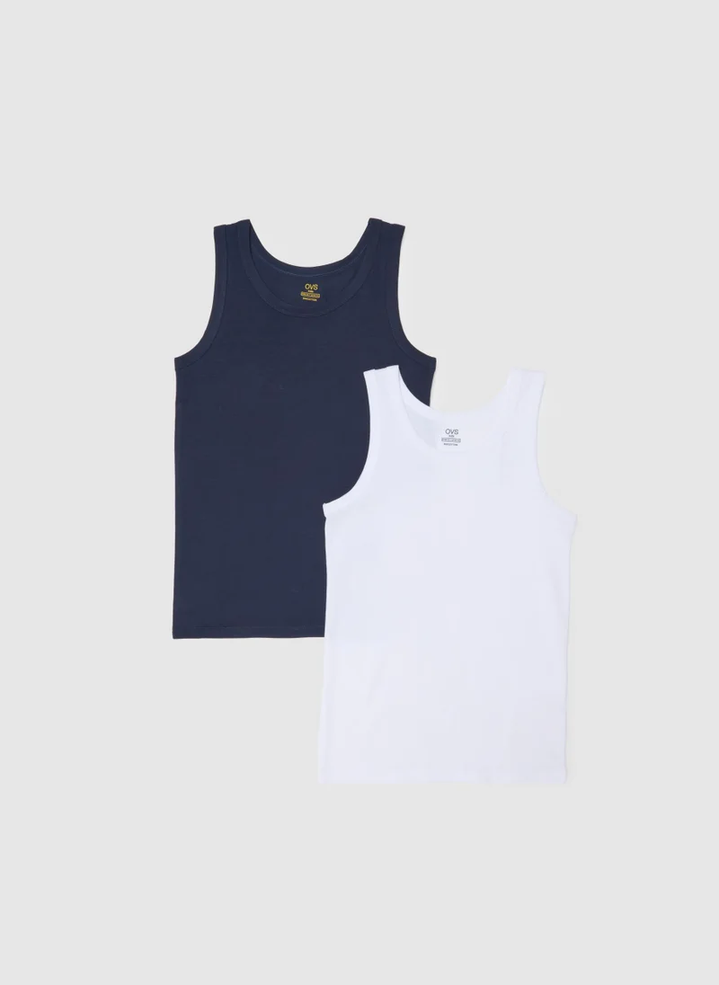 او في اس طقم قطعتين من أو في إس للأولاد، متعدد الألوان، قطن، مقاس عادي