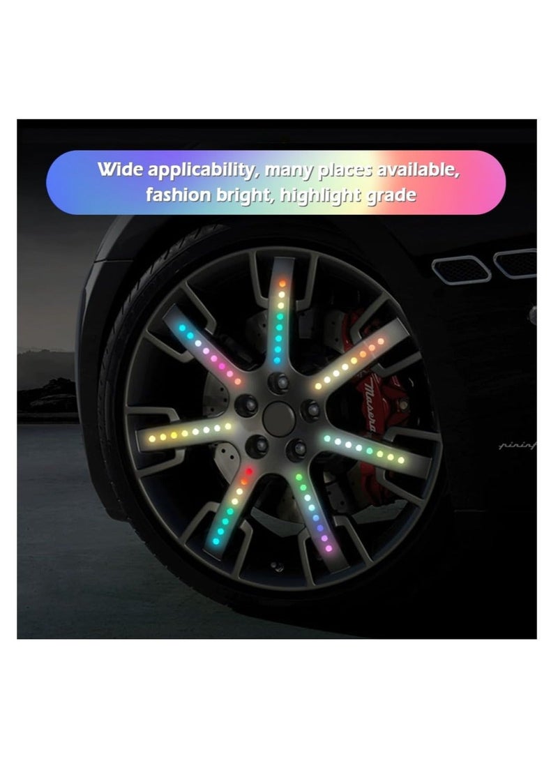 Captaintech Reflective Stickers for Car Wheel Rim, Cool Car Decorations Colorful Dot Car Stripe Decals, Gorgeous Automotive Exterior Accessories Fits Car Truck SUV Motorcycle Bicycle (20 Pcs) - Image 2