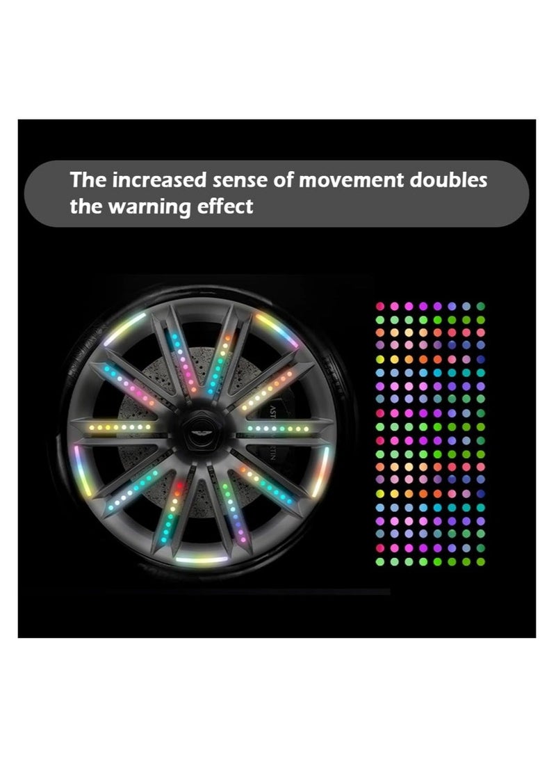 Captaintech Reflective Stickers for Car Wheel Rim, Cool Car Decorations Colorful Dot Car Stripe Decals, Gorgeous Automotive Exterior Accessories Fits Car Truck SUV Motorcycle Bicycle (20 Pcs) - Image 4