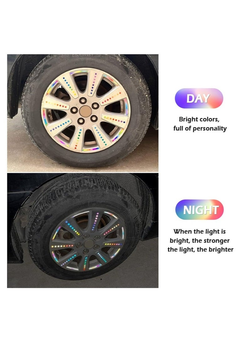 Captaintech Reflective Stickers for Car Wheel Rim, Cool Car Decorations Colorful Dot Car Stripe Decals, Gorgeous Automotive Exterior Accessories Fits Car Truck SUV Motorcycle Bicycle (20 Pcs) - Image 5