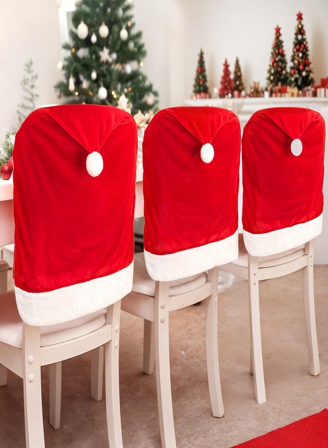 KatchOn, Christmas Chair Covers Set of 3-24x20 Inch | Red Christmas Decorations Indoor | Santa Hat Chair Covers for Home Decor, Xmas Party Decorations | Holiday House Decor and Xmas Decoration - Image 1