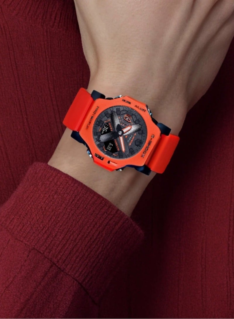 CASIO Casio GA-2300 series 200m waterproof Shi Ying movement resin strap Japanese and Korean men's watch black dial - Image 2