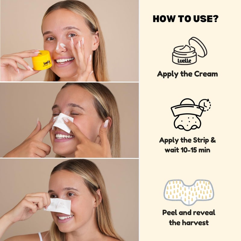 Luelle - Pore Strips, Deep Cleansing Patch System, Blackhead Remover, Nose Plants Strips with 100 PCS, Blackhead Remover Peel off Mask Face & Nose - Image 3