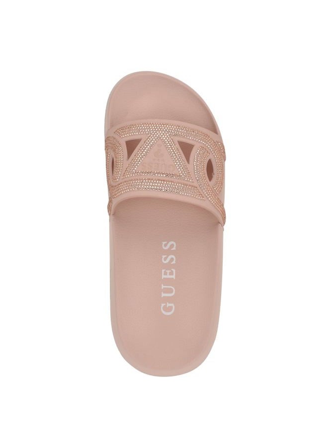 GUESS صندل بايكا للنساء، وردي فاتح مع أحجار الراين 680، 39.5 EU - Image 5