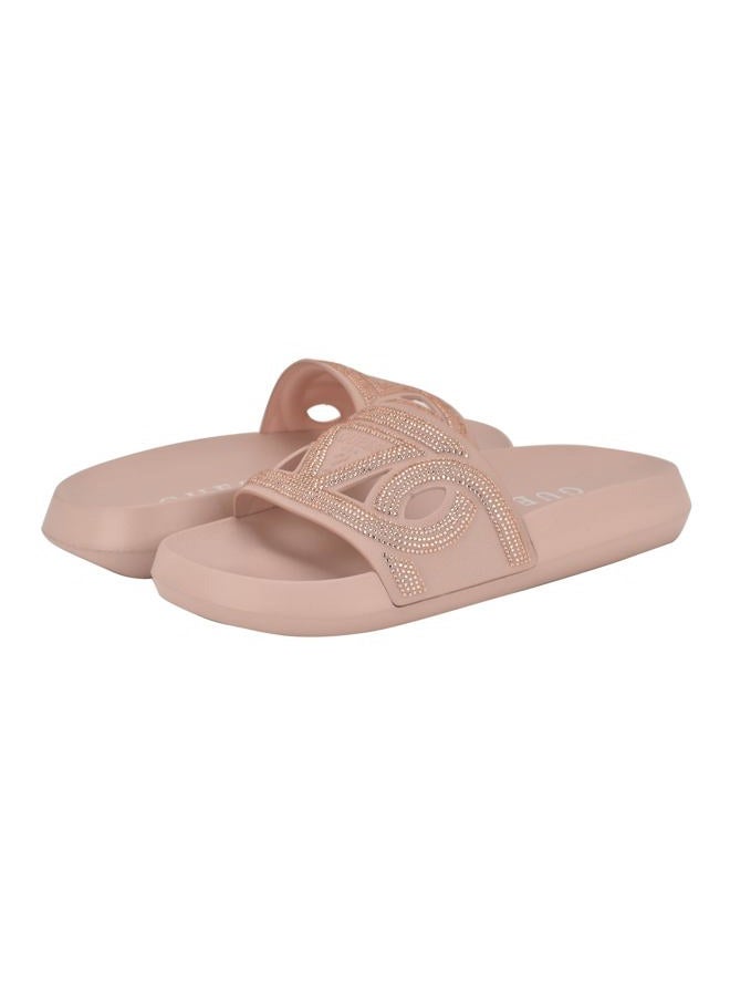 GUESS صندل بايكا للنساء، وردي فاتح مع أحجار الراين 680، 39.5 EU - Image 2
