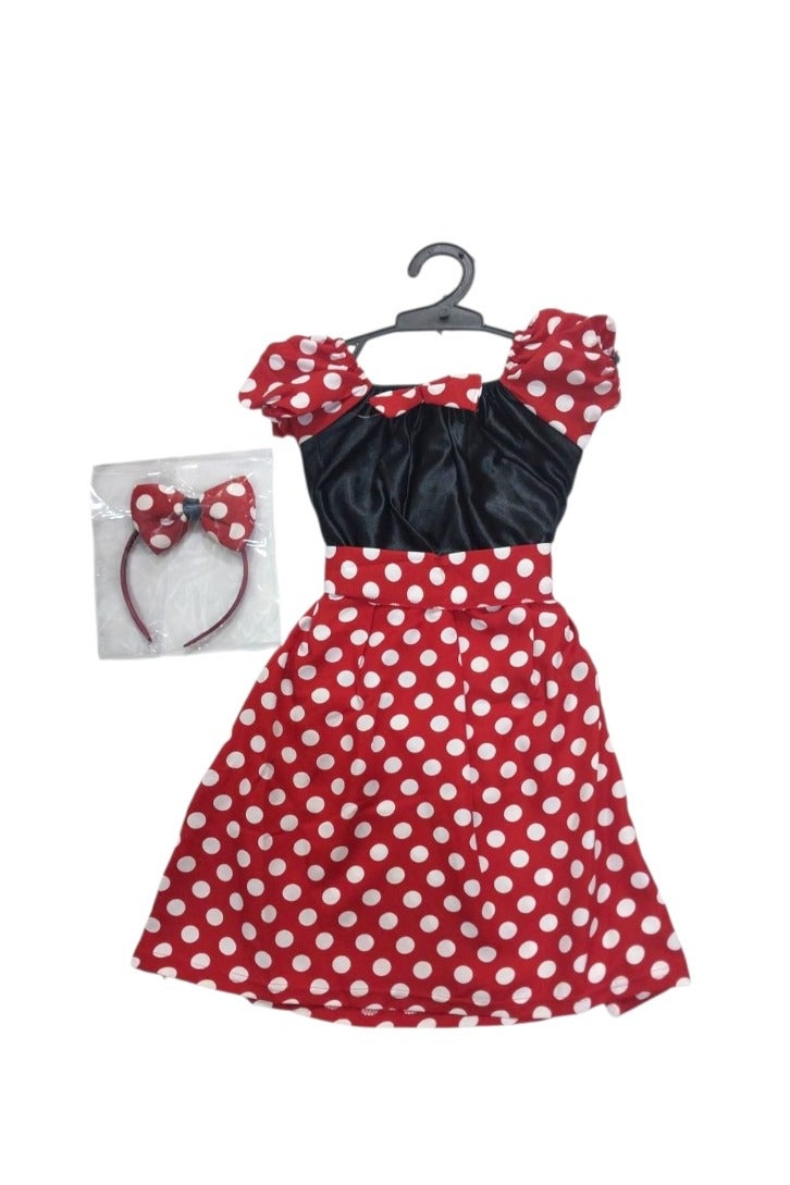 فستان تنكري ميني ماوس مع طوق – مقاس S من 2 إلى 4 سنوات - Image 1