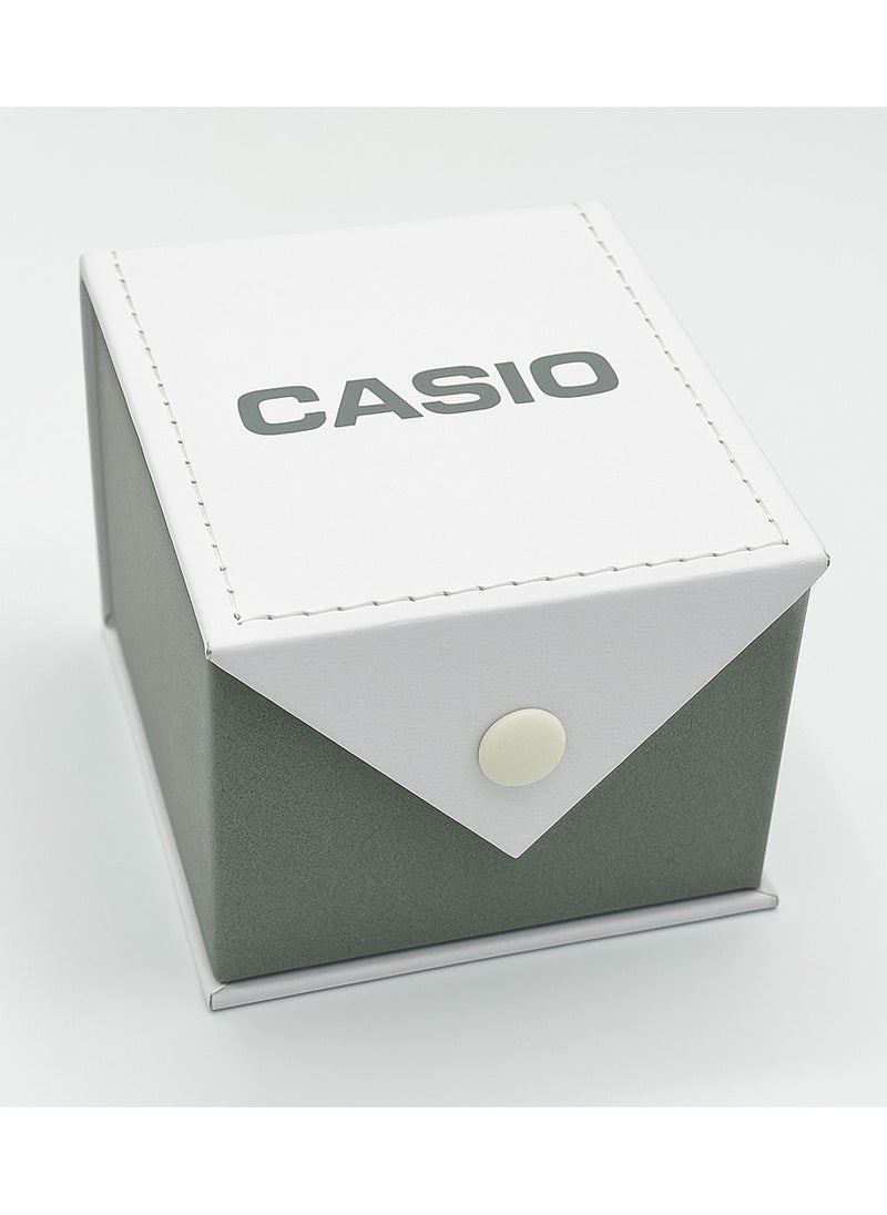 CASIO - Original Casio Unisex Watch – Elegant Black Dial with Silver Stainless Steel Band | Date Display | Japanese Quartz Movement - Image 1