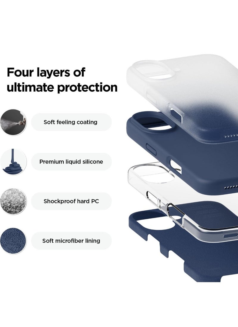 X-level Liquid Silicone Case Cover For Iphone 16,Silky Soft Touch Full Body Protective Phone Case Anti Scratch Shockproof Cover With Microfiber Lining,Slim Protective Back Cover with Comfortable Hold Touch Feeling and Anti-fingerprint  - Image 3