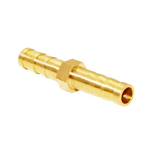 JoyTube Brass Hose Barb Fitting Metals Splicer Mender, 1/4" Barb Hose Union Fuel Gas Water Air (Pack of 12) - Image 2