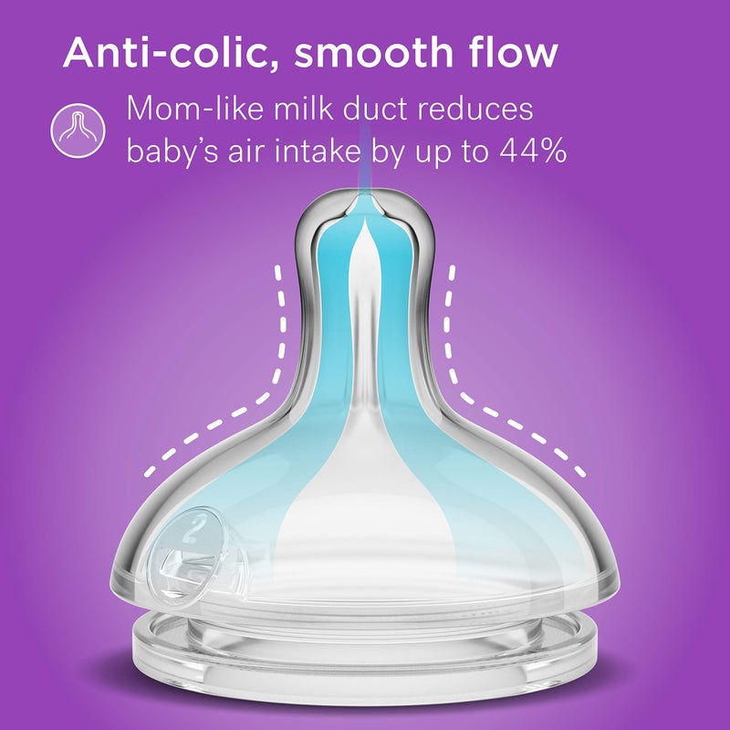 Smilo Anti-Colic Bottle Nipple, Newborn Flow 0M+, Stage 0 Suitable from Birth to 2 Months, Smooth Flow Anti-Colic (Pack of 6) - Image 4
