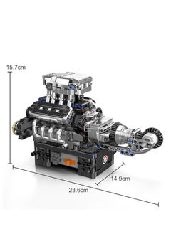 mould king 10206 MCL Supercar Building Blocks, V8 Engine Transmission Model Kit,Educational Sports Car Buildking Bricks Set, Construction Gift for Adults Teens  - Image 4