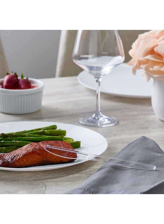 Comfy Package [100 Pack Heavy Duty Disposable Clear Plastic Knives - Basic Cutlery for Parties, Events, and Everyday Use - Image 4