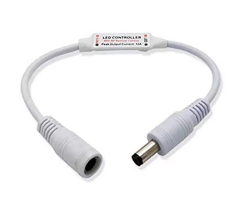 Protium Mini Remote Controller for Single Color LED Strip Lights 5050 3528 2835, RF Dimmer for 12 V DC LED Light Strips, 12A - Image 2