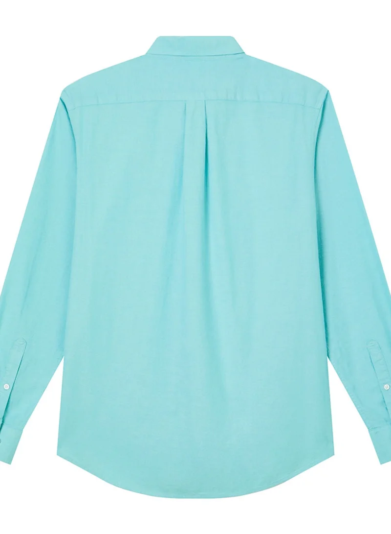 GIORDANO  Men’s Cotton Slim Oxford Shirt with Embroidery for Men | Best Price UAE