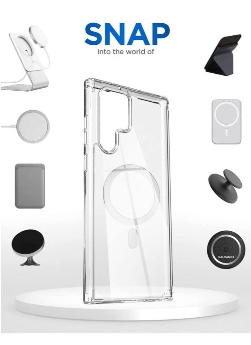Clear Case for Samsung Galaxy S22 Ultra, Compatible with Mag-Safe Charging, Ultra Slim & Full Protective Shockproof Case Cover (Galaxy S22 Ultra, Clear)  - Image 5