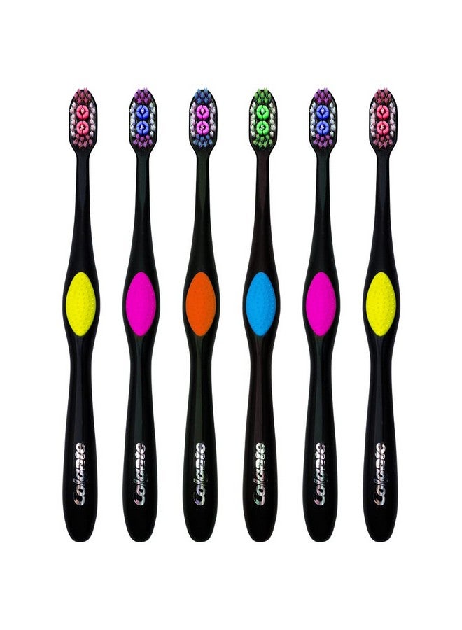 كولجيت فرشاة أسنان كولجيت 360 فريش آند بروتيكت، صغيرة الحجم، ناعمة (قد تختلف الألوان) - عبوة من 6 قطع - Image 2