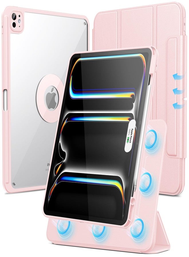 SPARIN Case for iPad Pro 13 inch 2024-M4 with Pencil Holder, Detachable Magnetic Hybrid Protective Cover, Portrait/Landscape Stand, Durable Protection, Auto Wake/Sleep -Pink - Image 1