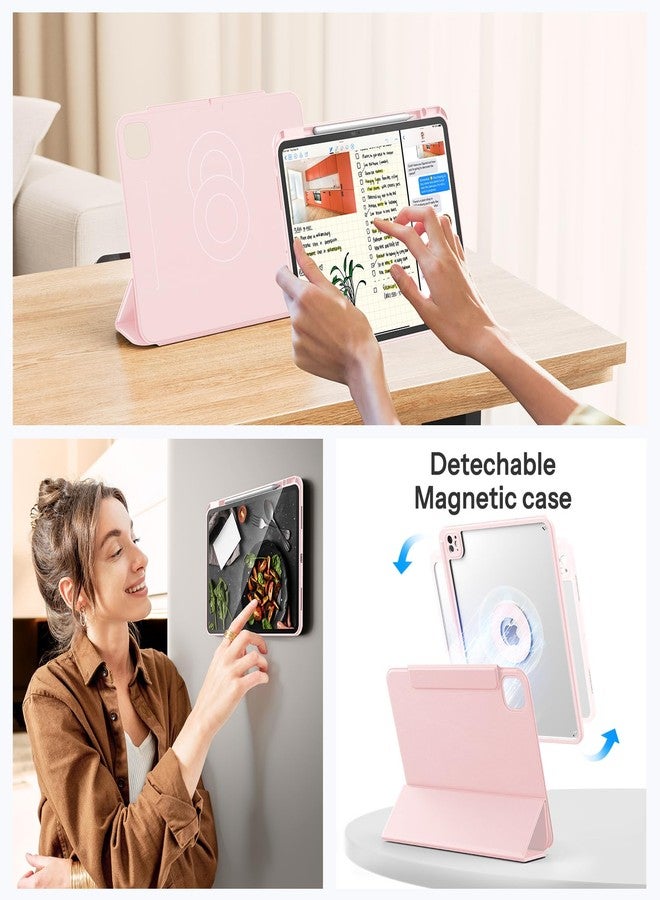 SPARIN Case for iPad Pro 13 inch 2024-M4 with Pencil Holder, Detachable Magnetic Hybrid Protective Cover, Portrait/Landscape Stand, Durable Protection, Auto Wake/Sleep -Pink - Image 5