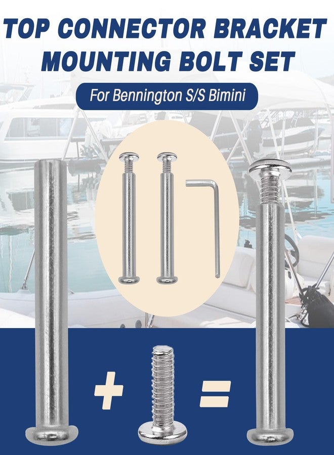 Terixe 2 Pack OEM 001177 005362 Top Connector Bracket Mounting Bolt - Compatible with Bennington SS Bimini - 304 Stainless Steel with Hex Wrench - for Bennington Pontoon Accessories & Boat Parts - Image 2