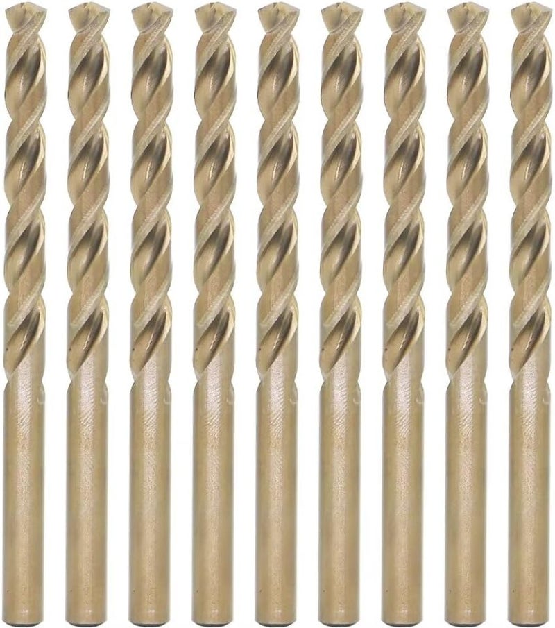 LingGan Metric Cobalt Drill Bits 7.5mm 10PCS, M35 high Speed Steel, high Hardness Straight Shank Drill, Mechanical or Hand Drill for Drilling, Suitable for Stainless Steel, Iron, Copper and Aluminum. - Image 1