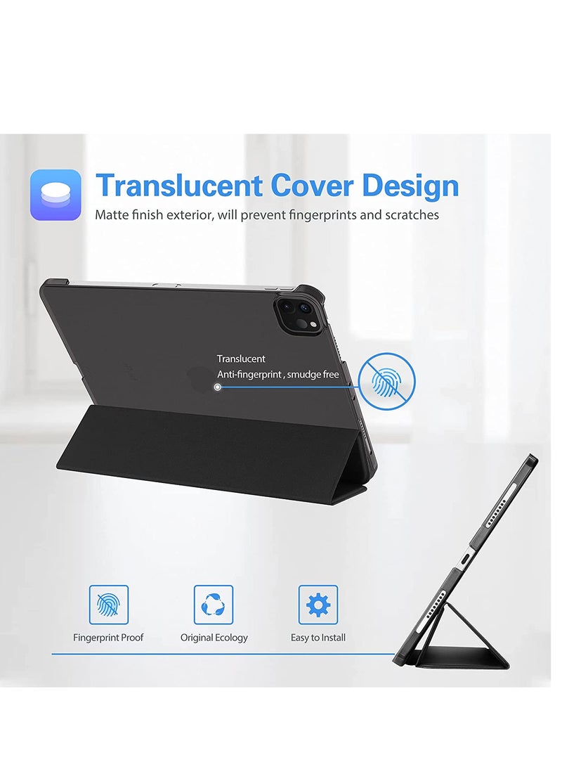 Jetech حافظة لجهاز آيباد برو 11 بوصة 2021 2020 2018 متوافقة مع قلم التغطية مع خاصية الاستيقاظ التلقائي والنوم باللون الأسود - Image 5