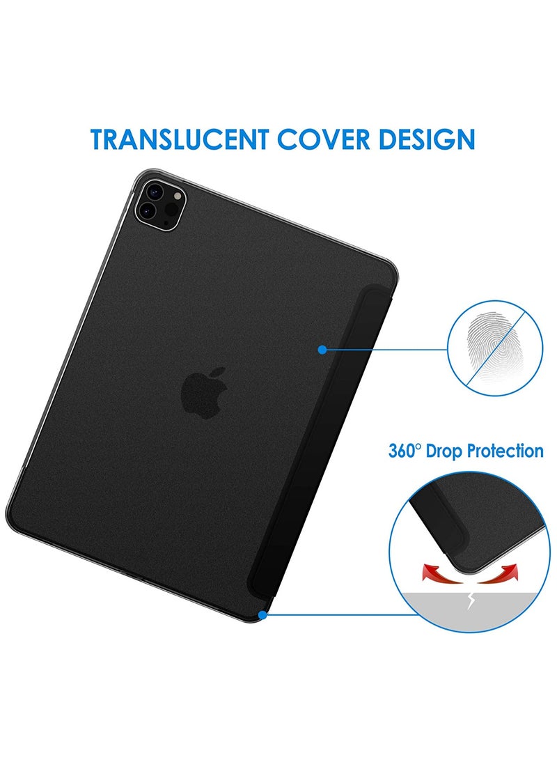 Jetech حافظة لجهاز آيباد برو 11 بوصة 2021 2020 2018 متوافقة مع قلم التغطية مع خاصية الاستيقاظ التلقائي والنوم باللون الأسود - Image 2