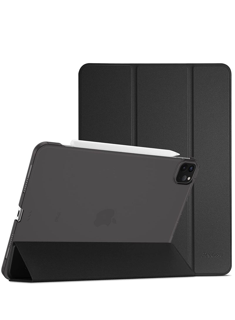 Jetech حافظة لجهاز آيباد برو 11 بوصة 2021 2020 2018 متوافقة مع قلم التغطية مع خاصية الاستيقاظ التلقائي والنوم باللون الأسود - Image 1