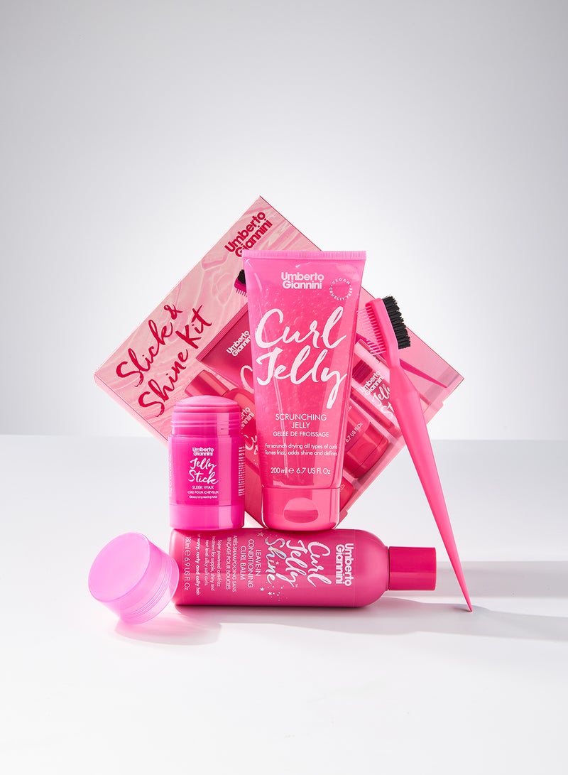 Umberto Giannini Slick & Shine Styling Kit - Includes a Styling Gel & Shine Spray for Creating Polished, Sleek Hairstyles with a High-Gloss Finish (Set) - Image 4