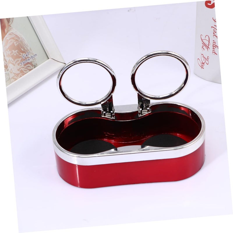 FAVOMOTO 1pc Multi-Function Dual Cup Holder for Cars -Skid Drink Rack for Canned Beverages Fit for All Vehicle Models Red - Image 3