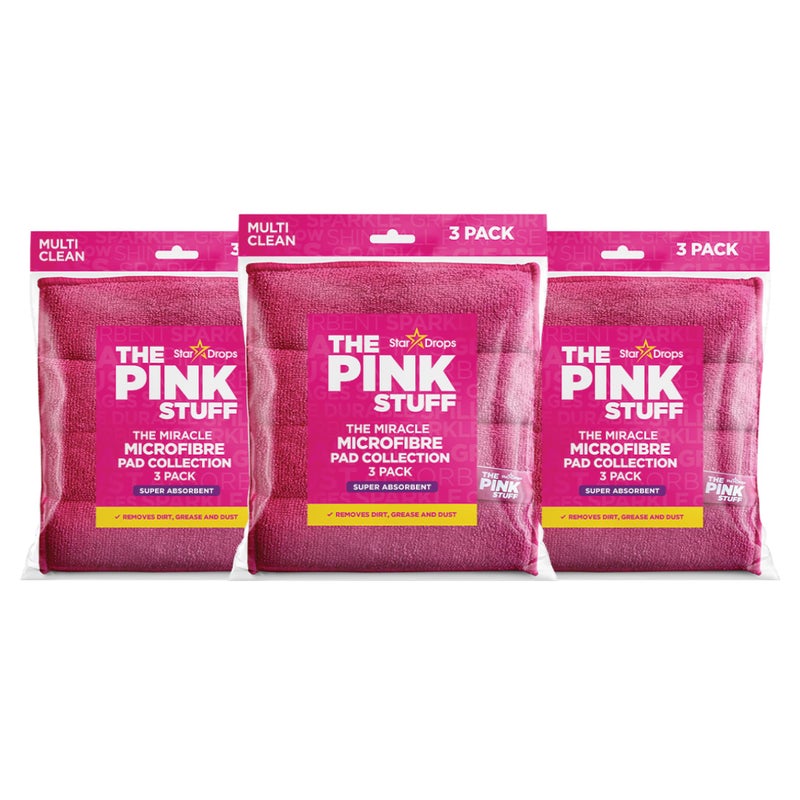 Stardrops The Pink Stuff Miracle Microfibre Pad Collection Durable DualSided Scrubbing Cleaning Pads for Tough Stains and Everyday Messes 9Pack - Image 3