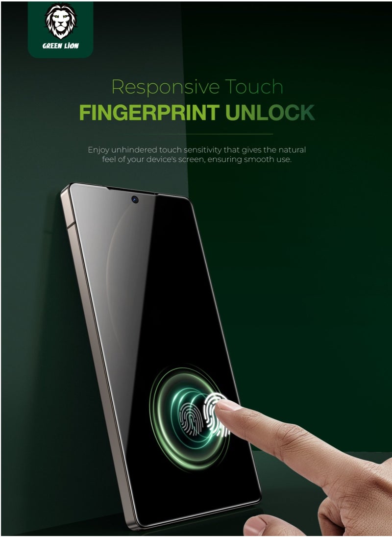 GREEN LION Samsung Galaxy S25 Ultra Glass 9H Privacy Shield Screen Protector / 28° Anti-Peeping / Shockproof /Highly Responsive touch/Fingerprint Unlock / Anti Scratch / Bubble Free Screen Protector - Black  - Image 2