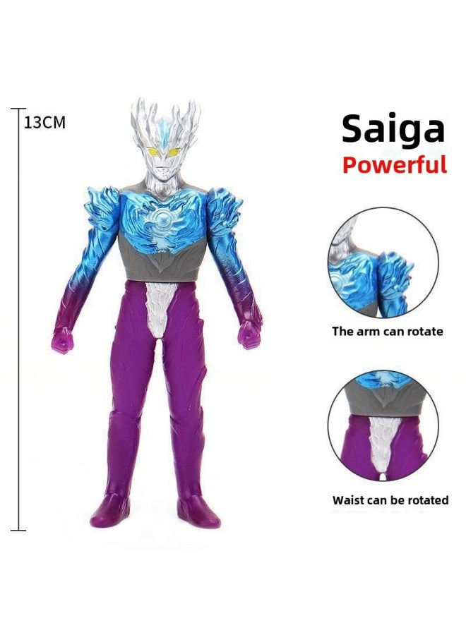13CM Ultraman Soft Plastic Tiga Style Maltos Galaxy Zero Tiga Superman Children's Hot Toys Wholesale-Color:68, Saiga - Image 1