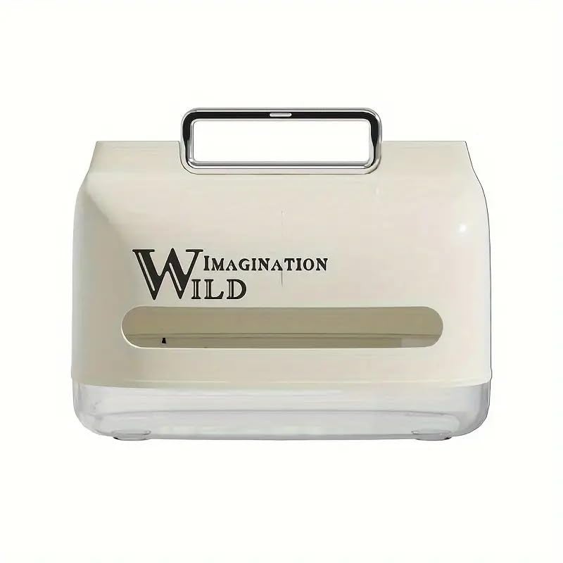 Wrixty Tissue Box Cover with Handle Shape Lifting Tissue Box Desktop Pumping Paper Box Living Room Home Creative Napkin Holder Paper Box Tissue Holder - Image 1