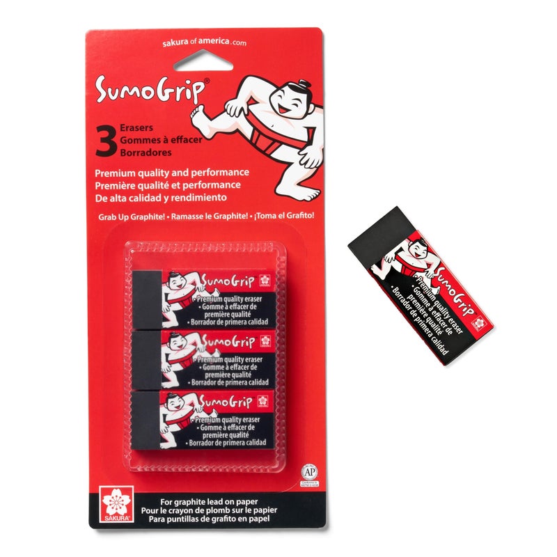 SAKURA 50258 Sumogrip Premium Block Eraser - Image 1