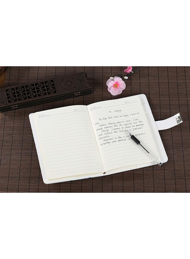 erorex Diary With Lock Writing Notebook With Card Holder Faux Leather Cover Diary Refillable Password A5 Diary For Girls Women 8.5 X 5.9 Inches  - Image 5