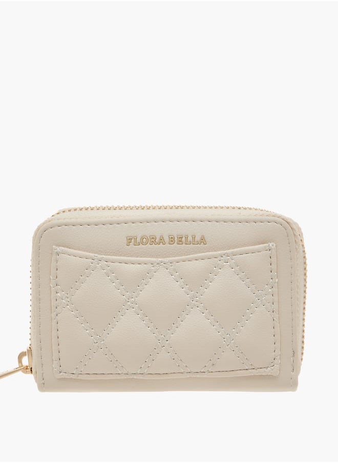 Flora Bella By Shoexpress Womens Quilted Zip Around Wallet  - Image 1