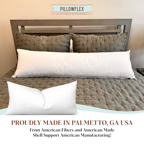 Pillowflex Synthetic Down Pillow Insert - 20x26 Down Alternative Pillow, Ultra Soft Standard Bed Sleeping Pillow, Large Rectangle Sham - 1 Decorative Pillow Form - Image 3