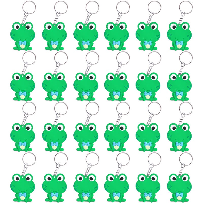 CiciBear 24 Pack Green Frog Party Decorations for Guests Frog Prince Themed PartyAnimal Baby Shower School Party Back to the 80s Kids Birthday
