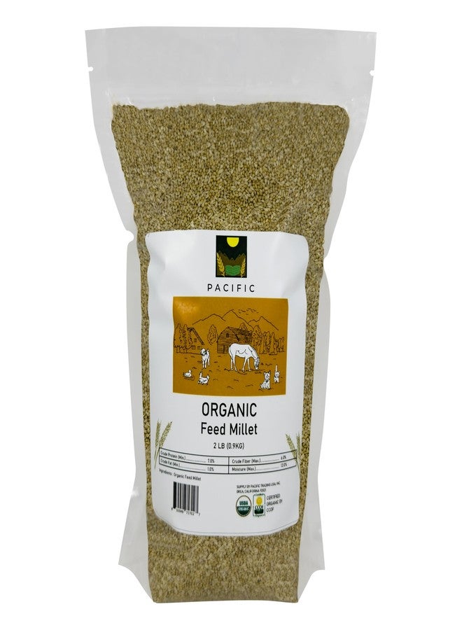 PACIFIC Organic Petfood Organic Feed Millet - Millet Bird Seed | Rich with Fiber & Minerals | USDA and CCOF Certified | Packed in USA - 2Lbs - Image 1