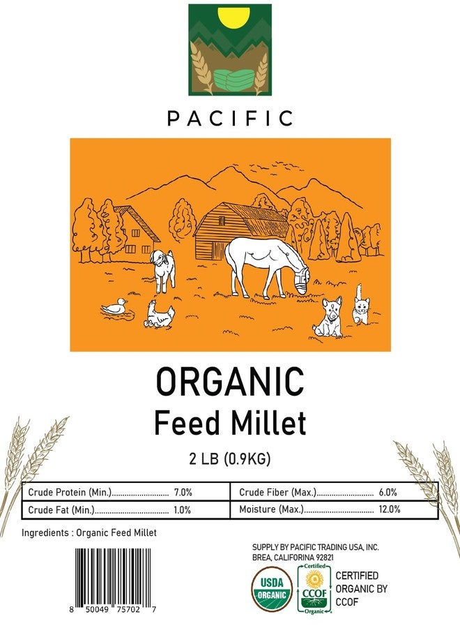 PACIFIC Organic Petfood Organic Feed Millet - Millet Bird Seed | Rich with Fiber & Minerals | USDA and CCOF Certified | Packed in USA - 2Lbs - Image 5