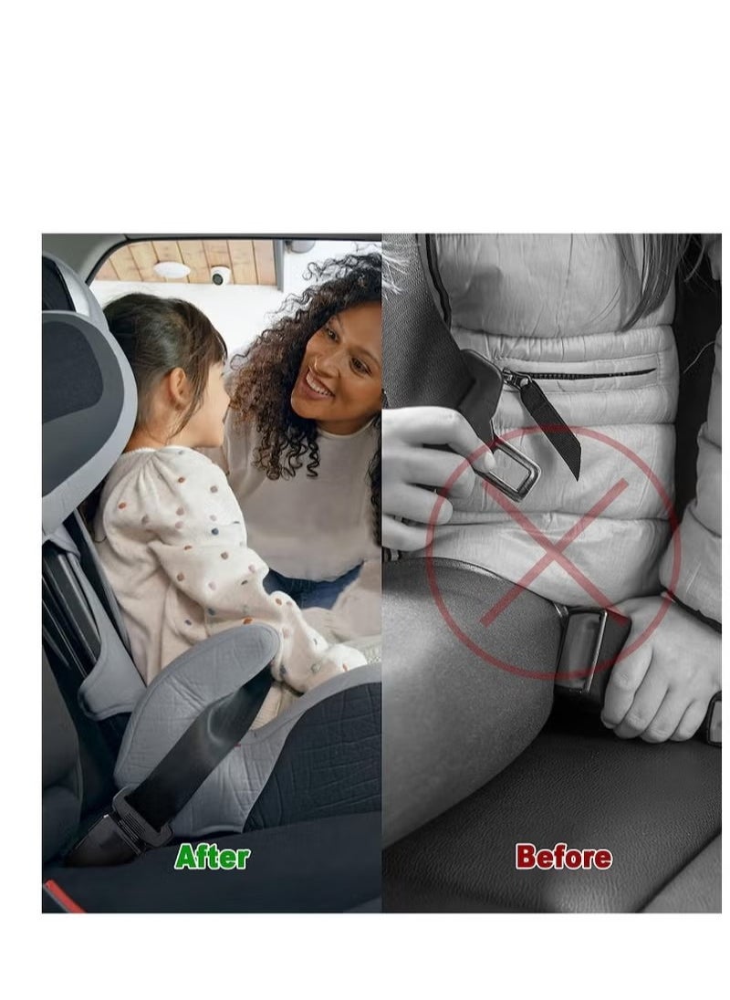 Realfrog - Seat Belt Lock Cover, Seat Buckle Guard Belt Cover Locks for Kids, Prevent Kids or Special Groups from Unbuckle Seat Belts, Universal Fit, Black, 2 Pcs - Image 1