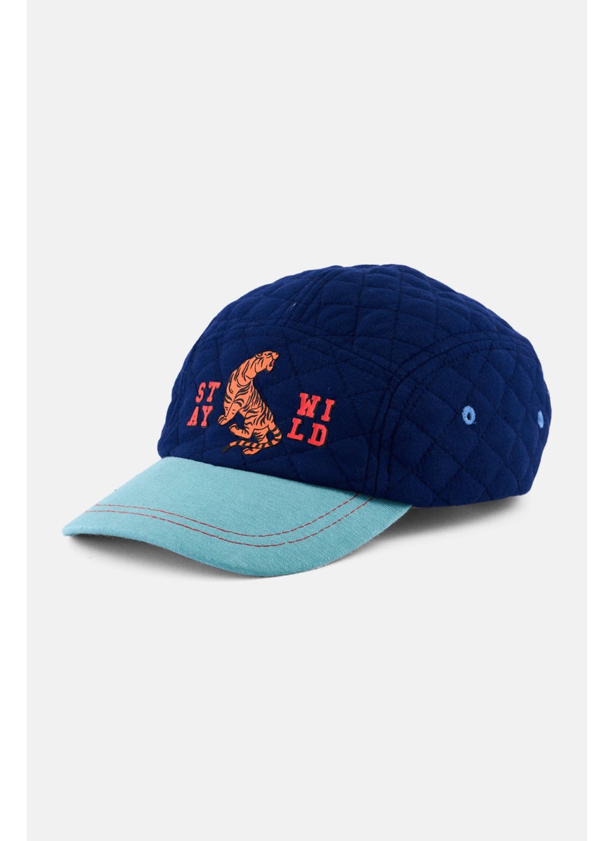 Sergent Major - Kids Boy Graphic Print Cap, Navy - Image 1