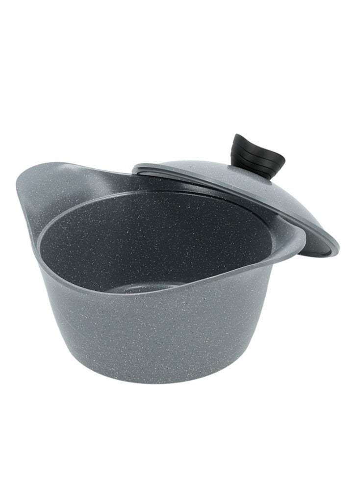 Badraig Granite Pot With Lid Grey SAUDI MADE Sizes 20/24/26/28 cm - Image 4