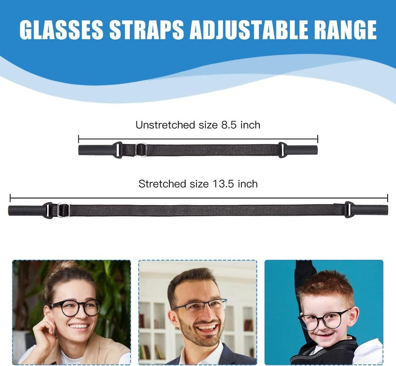 MsAnya Glasses Straps, 6 Pcs Adjustable Eyewear Retainer, No Tail Sunglasses Strap, Glasses Holder Straps for Men, Kids Women With 3 Pairs Ear Hooks - Image 3
